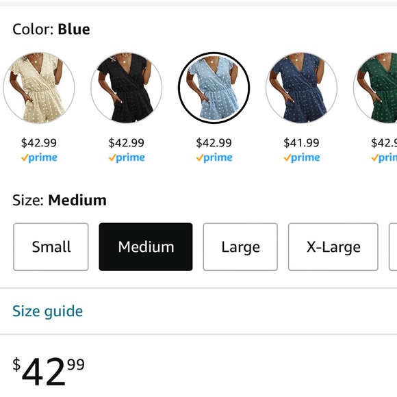 Women’s Rompers-Summer Deep V Neck Wrap Floral Polka Dot - Picture 4 of 4